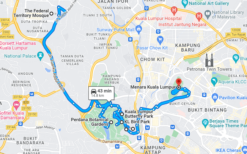 Map of Kuala Lumpur