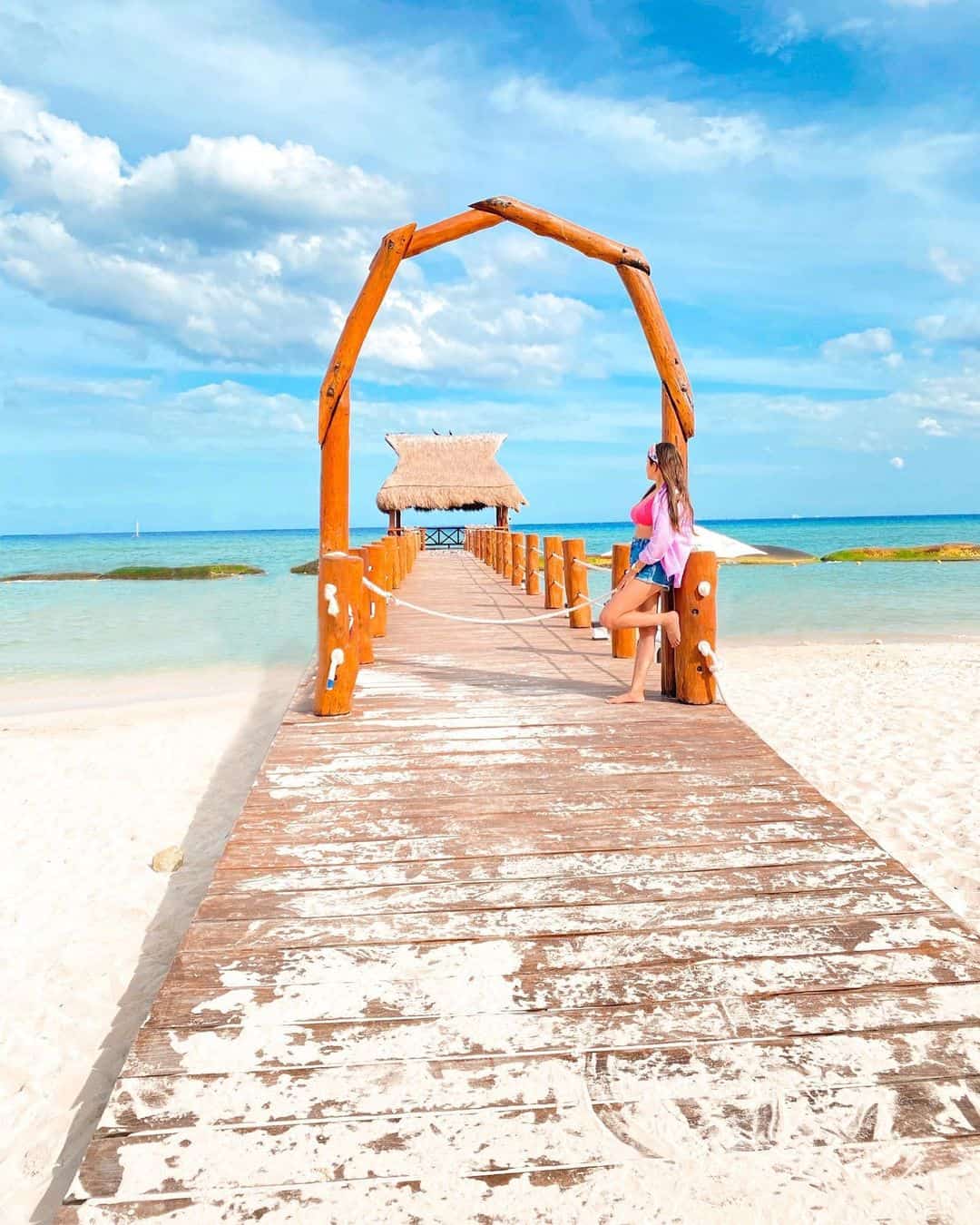 Relaxing and away from noisy environment with translucent water at Xcalacoco Beach in Mexico